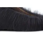 Marni Long-hair Calfskin Fussbett Sabot Black SBMR000600P412200N99