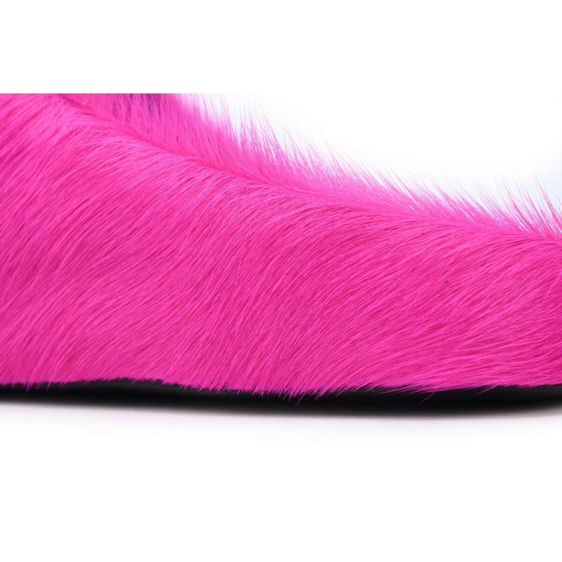 Marni Long-hair Calfskin Fussbett Sabot Fuchsia SBMR000600P412200C57
