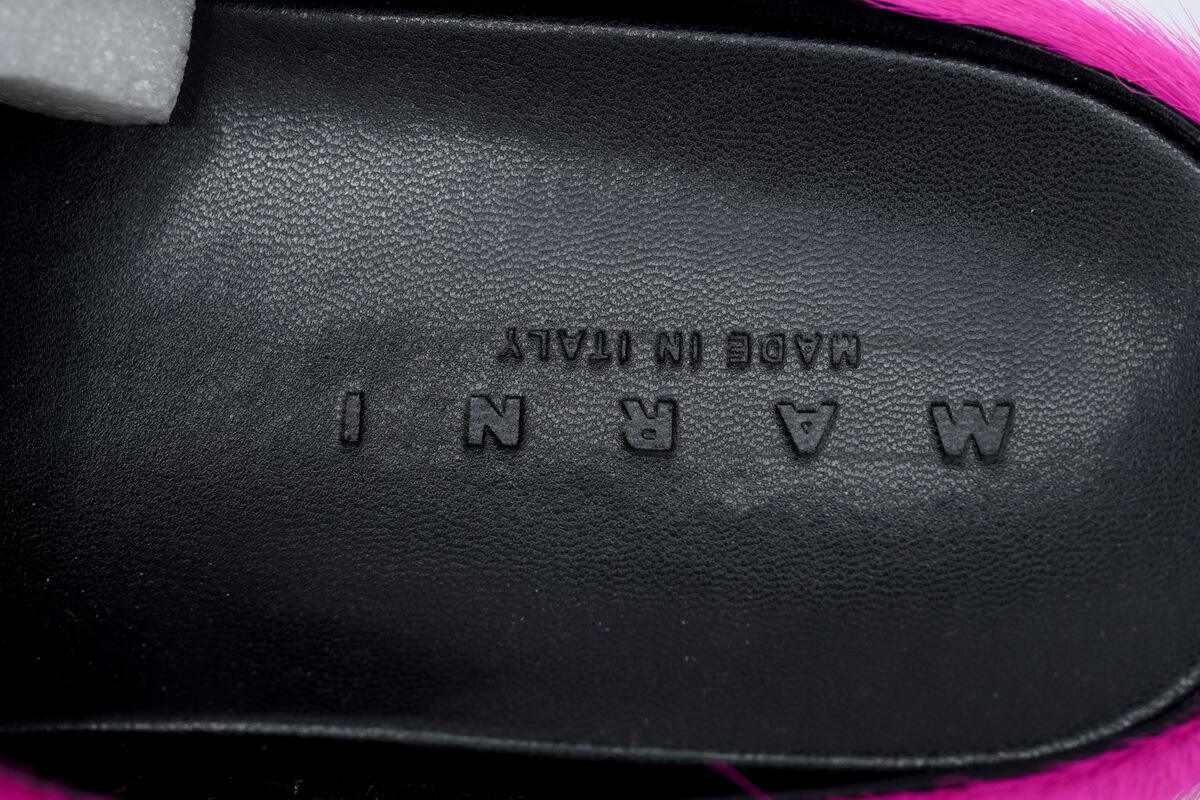 Marni Long-hair Calfskin Fussbett Sabot Fuchsia SBMR000600P412200C57