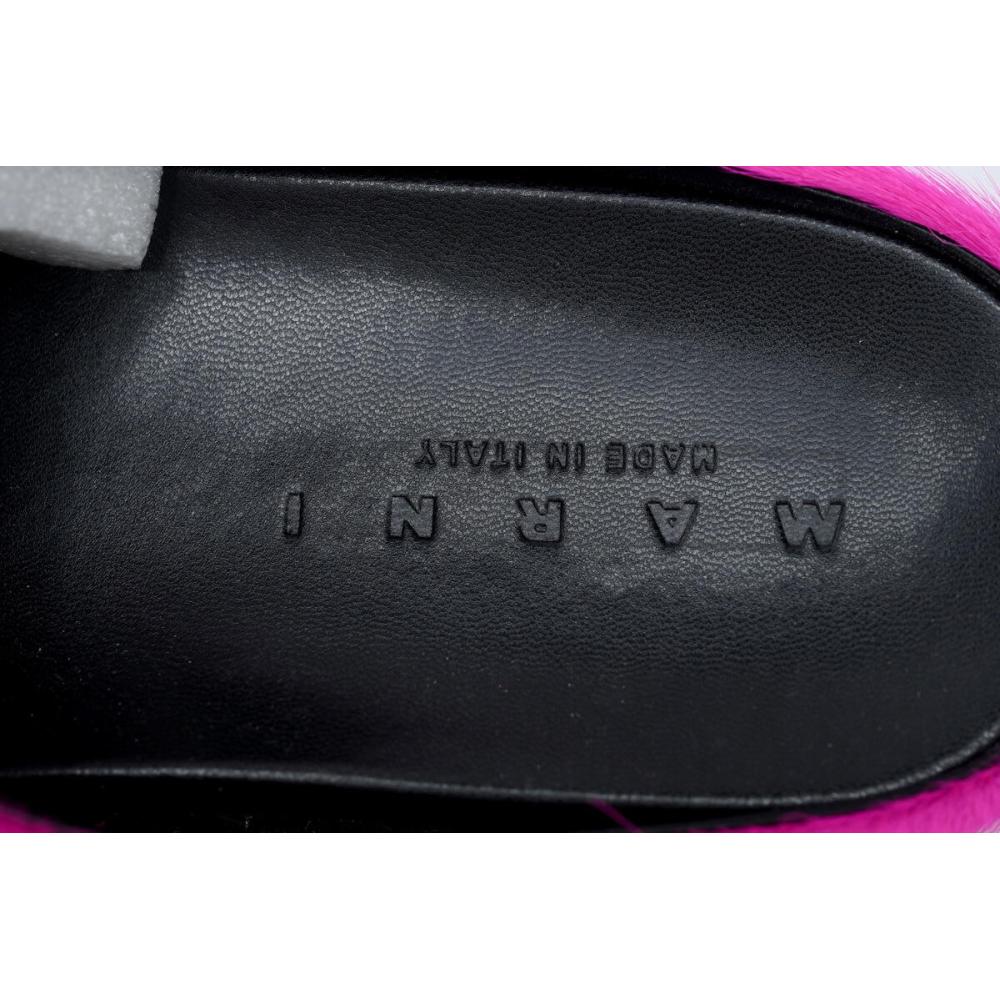 Marni Long-hair Calfskin Fussbett Sabot Fuchsia SBMR000600P412200C57