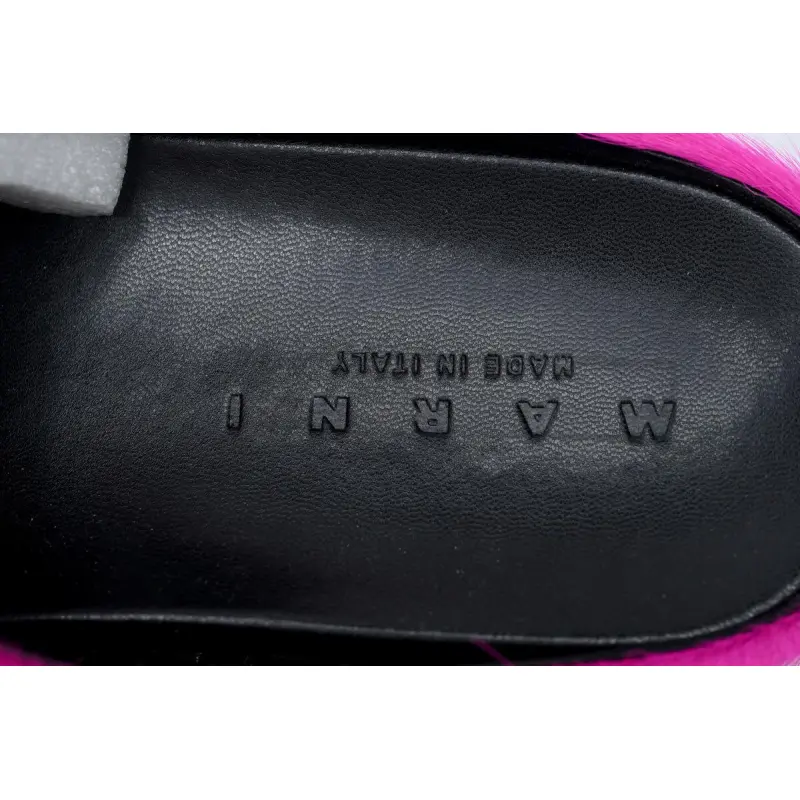 Marni Long-hair Calfskin Fussbett Sabot Fuchsia SBMR000600P412200C57