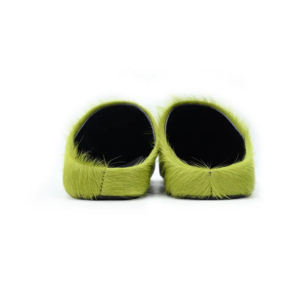 Marni Long-hair Calfskin Fussbett Sabot Green SBMR000600P412200V07