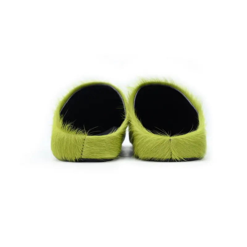 Marni Long-hair Calfskin Fussbett Sabot Green SBMR000600P412200V07