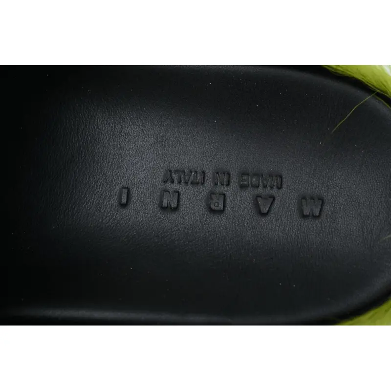 Marni Long-hair Calfskin Fussbett Sabot Green SBMR000600P412200V07