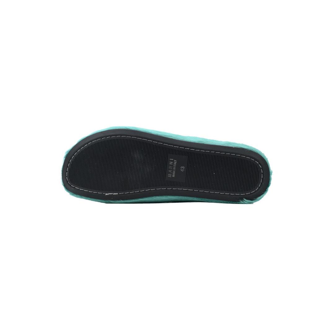 Marni Long-hair Calfskin Fussbett Sabot Green SBMR000600P412200V38