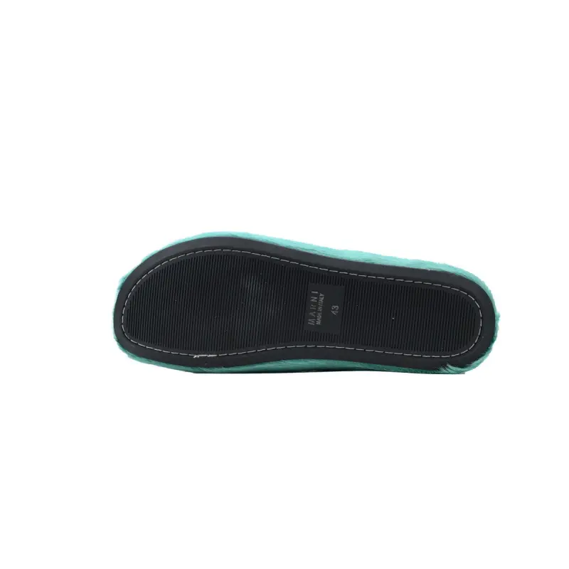 Marni Long-hair Calfskin Fussbett Sabot Green SBMR000600P412200V38