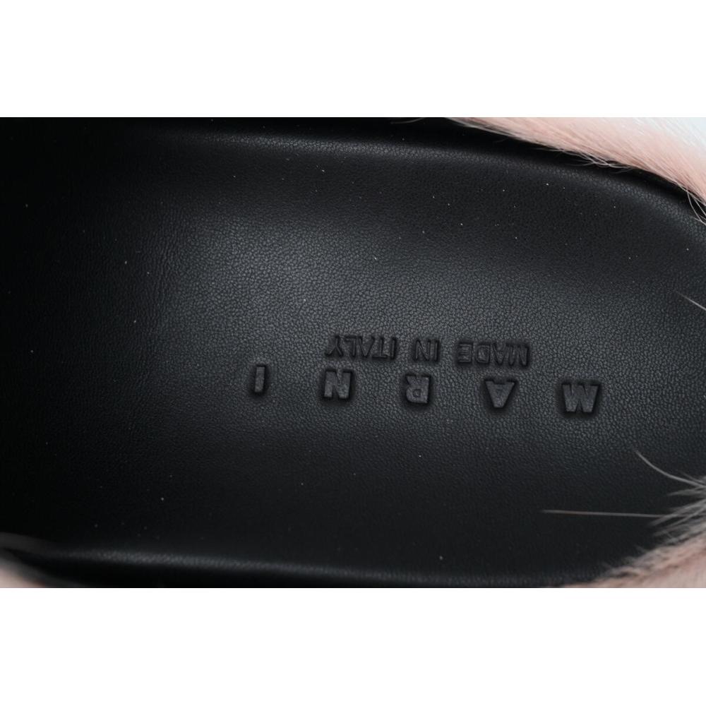 Marni Long-hair Calfskin Fussbett Sabot Pink SBMS004601P412200C29