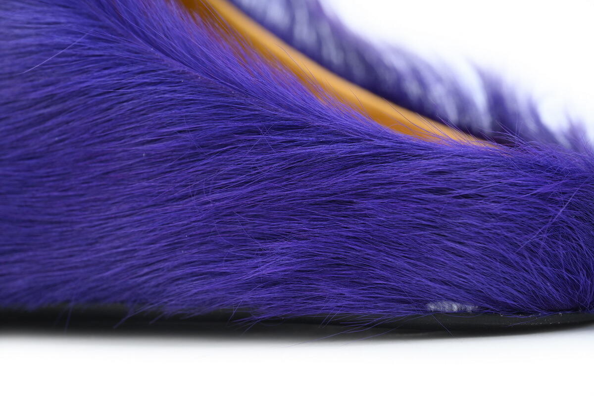 Marni Long-hair Calfskin Fussbett Sabot Purple SBMR000600P623600C74