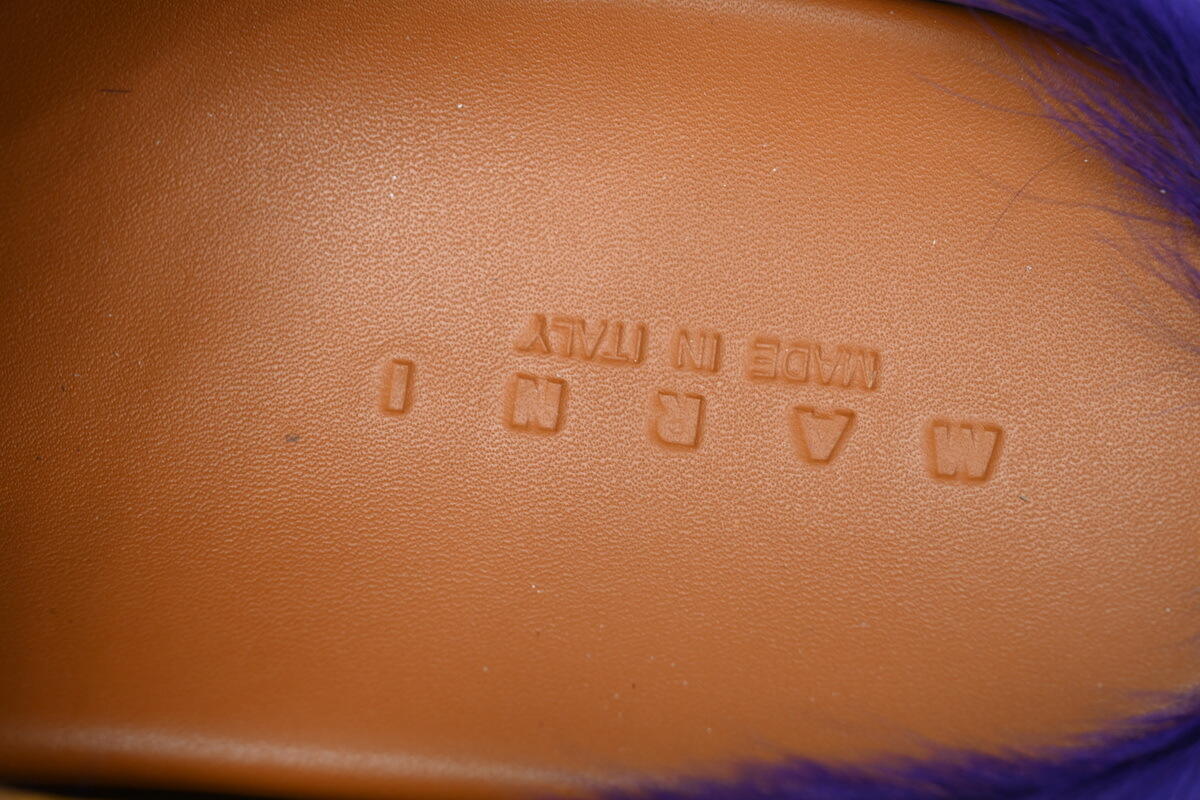 Marni Long-hair Calfskin Fussbett Sabot Purple SBMR000600P623600C74