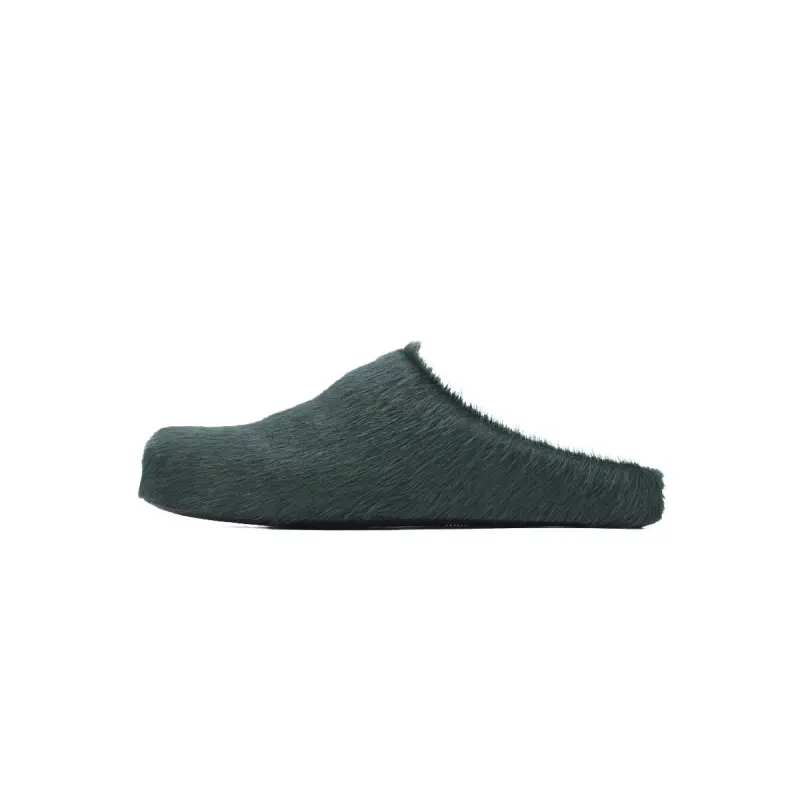 Marni Long-hair Calfskin Fussbett Sabot Sea Green SBMR000600P412200V78