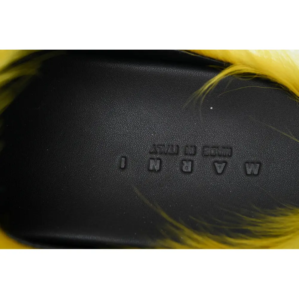 Marni Long-hair Calfskin Fussbett Sabot Yellow SBMR000600P4122Z0565