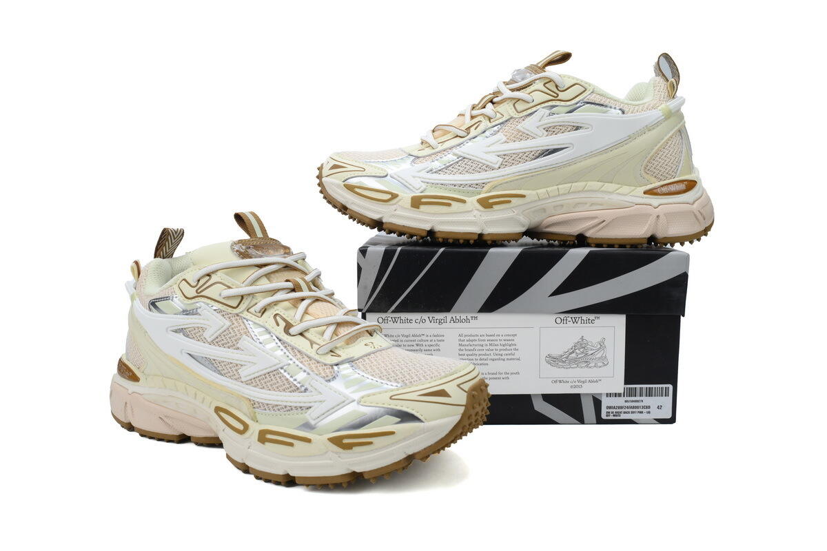 Off White Be Right Back Sneakers Pink Brown OWIA289F24 FAB00 13C6D