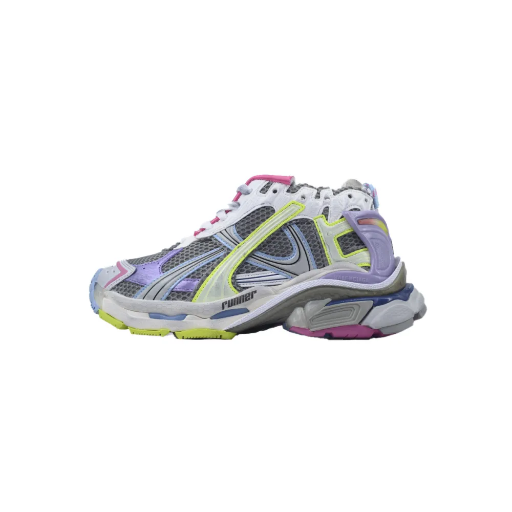 Balenciaga Runner Sneaker Pink Blue Purple 772767 W3RNY 0361