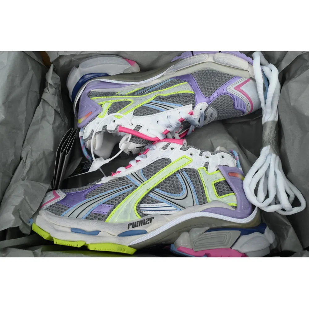 Balenciaga Runner Sneaker Pink Blue Purple 772767 W3RNY 0361