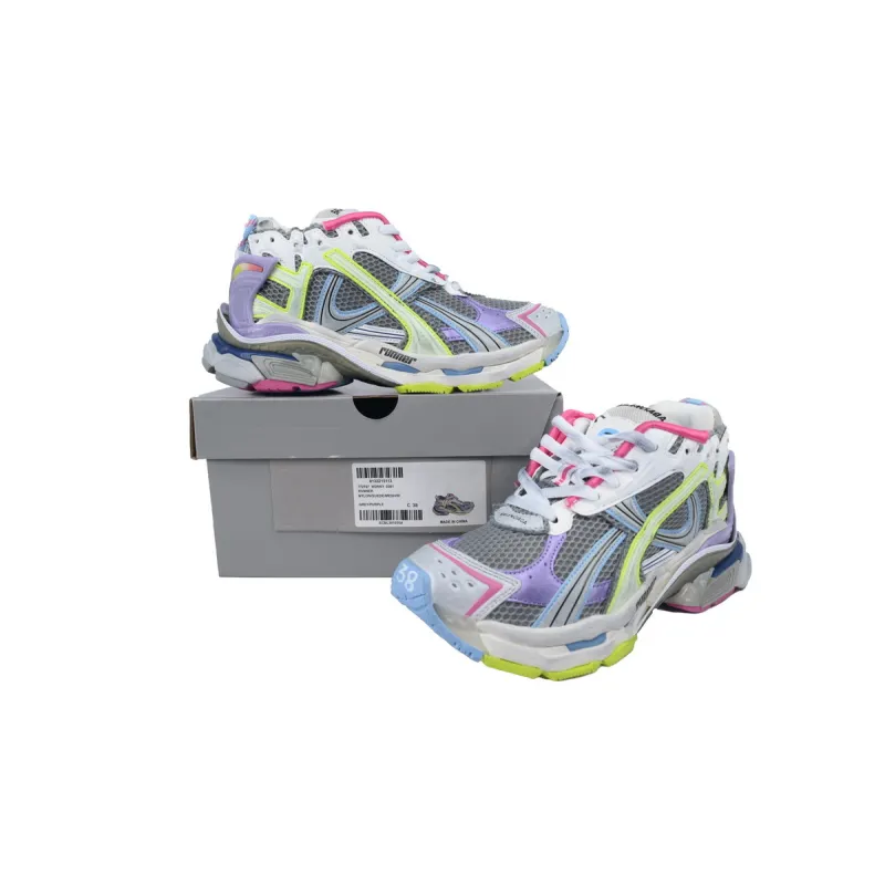 Balenciaga Runner Sneaker Pink Blue Purple 772767 W3RNY 0361