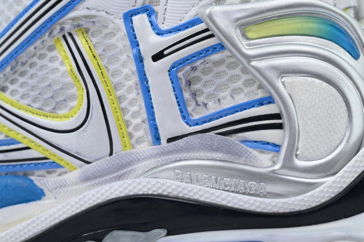 Balenciaga Runner Sneaker White Blue Yellow 772767 W3RNY 0213