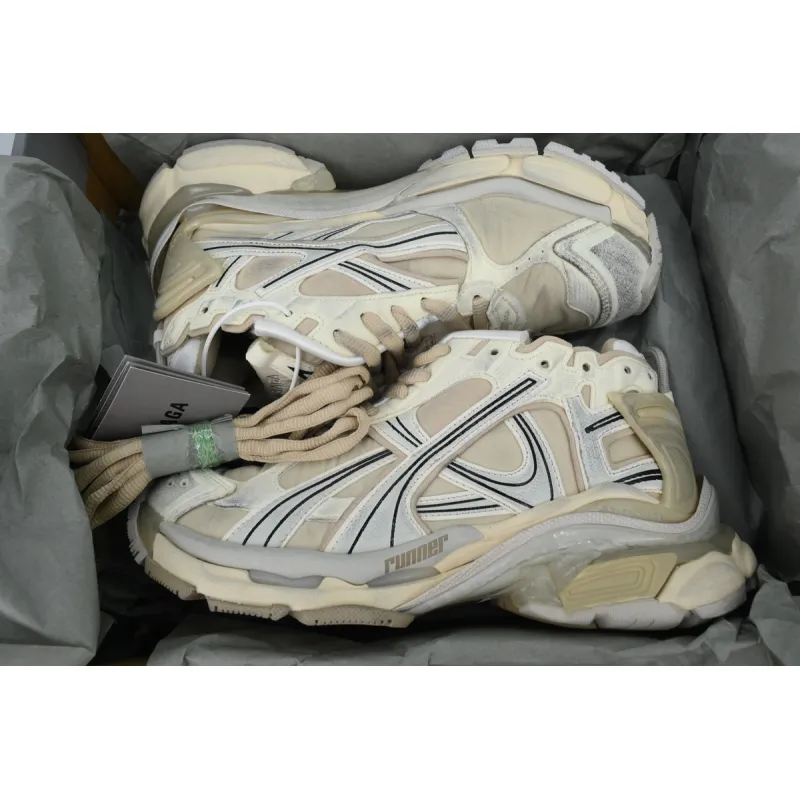 Balenciaga Runner Sneaker White Brown 772767 W3RNY 1205