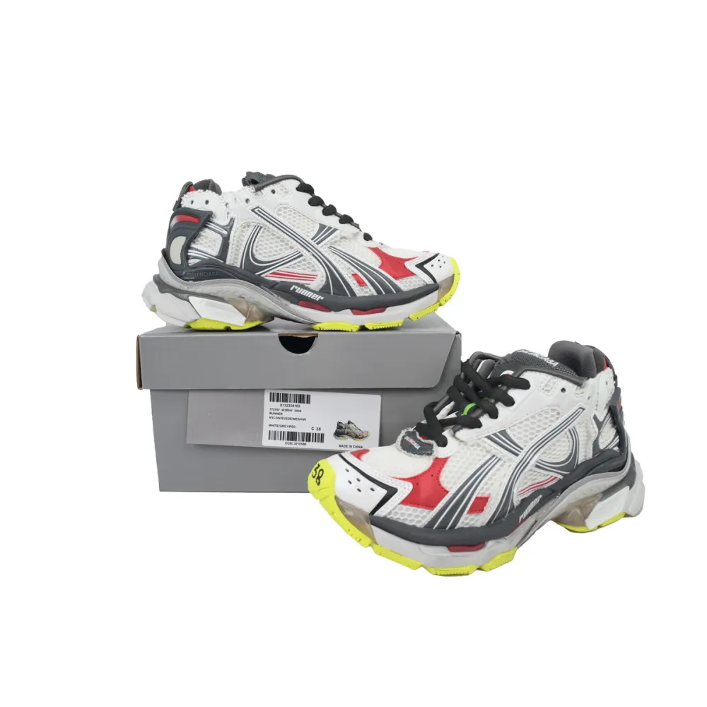 Balenciaga Runner Sneaker White Gray Black 772767 W3RNY 0509