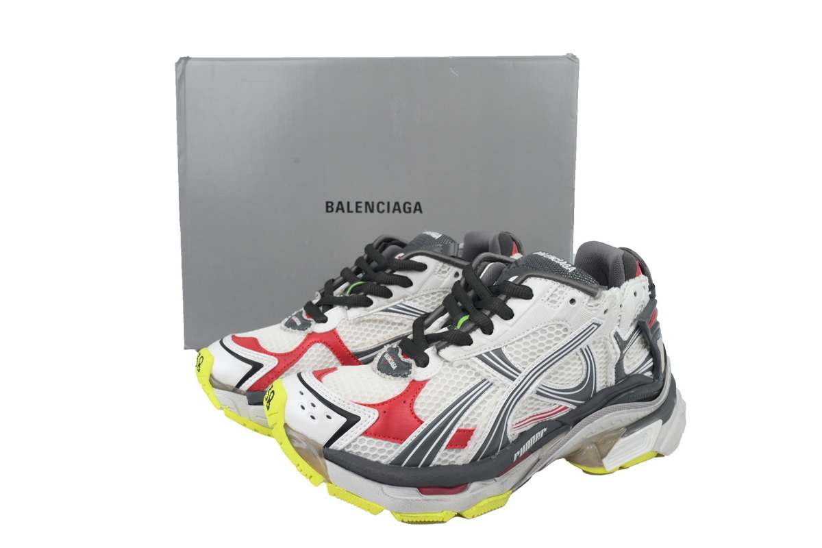 Balenciaga Runner Sneaker White Gray Black 772767 W3RNY 0509