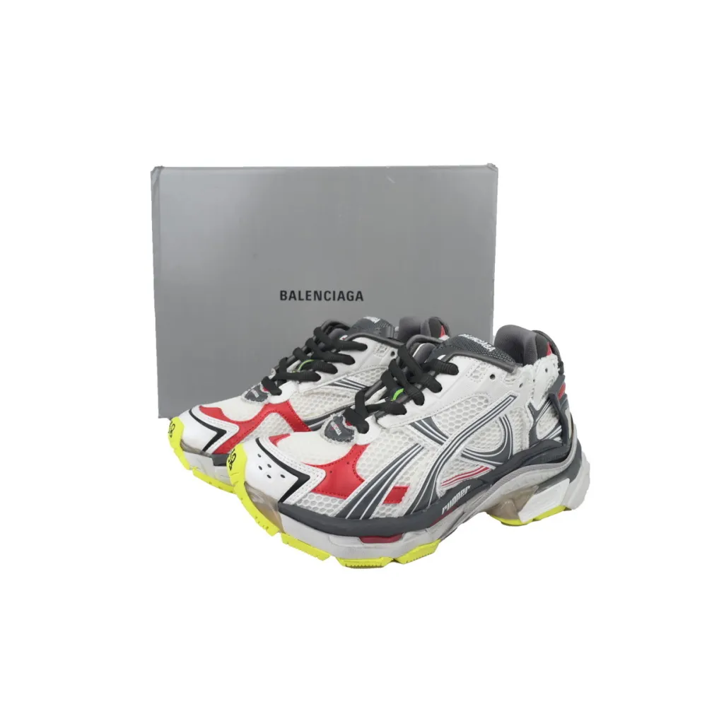 Balenciaga Runner Sneaker White Gray Black 772767 W3RNY 0509