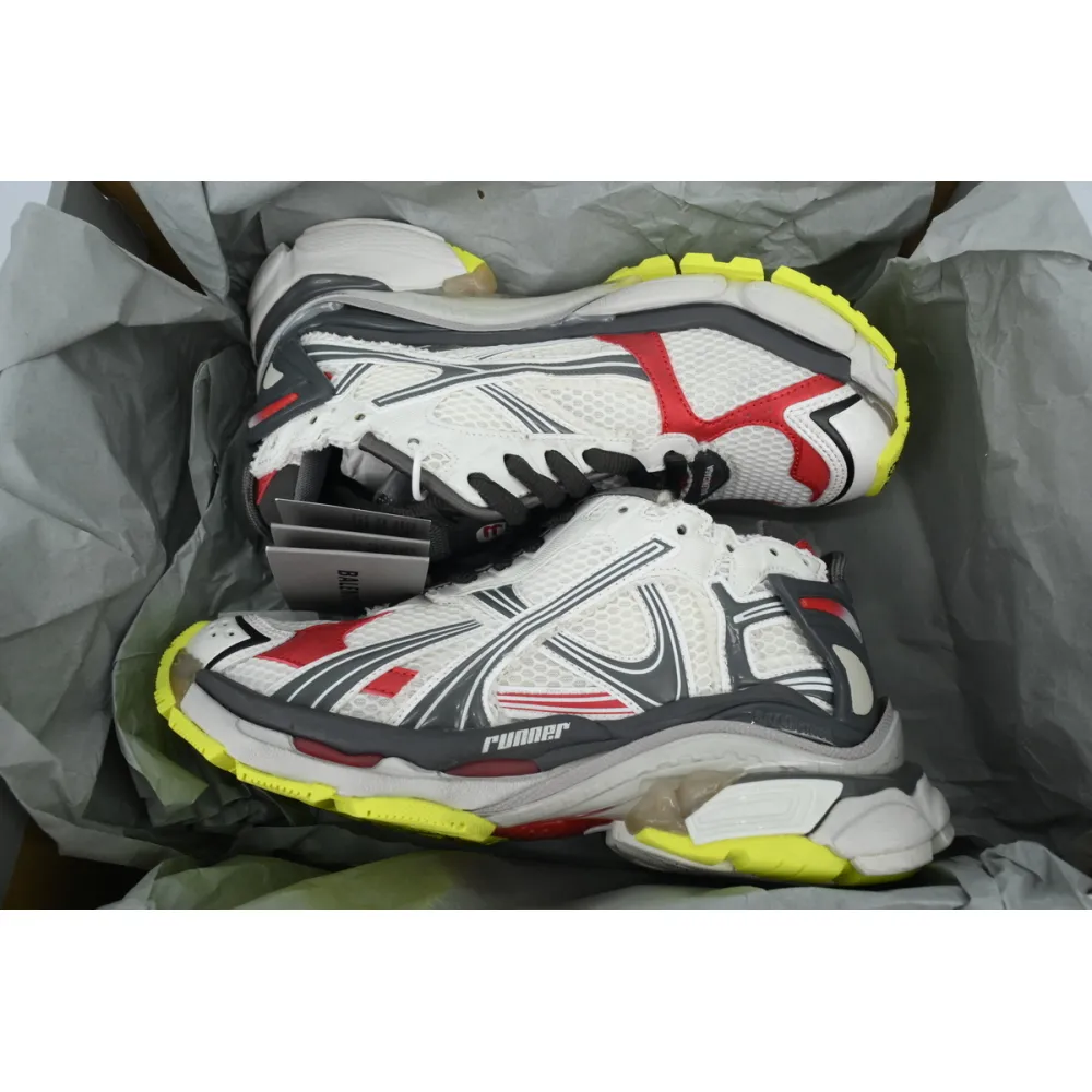 Balenciaga Runner Sneaker White Gray Black 772767 W3RNY 0509