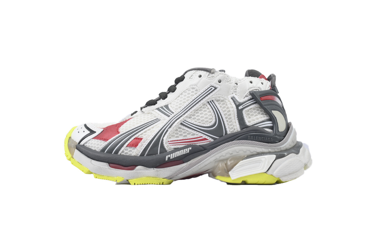 Balenciaga Runner Sneaker White Gray Black 772767 W3RNY 0509