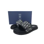 Dior Aqua Sandal Beige And Black Dior Oblique Jacquard