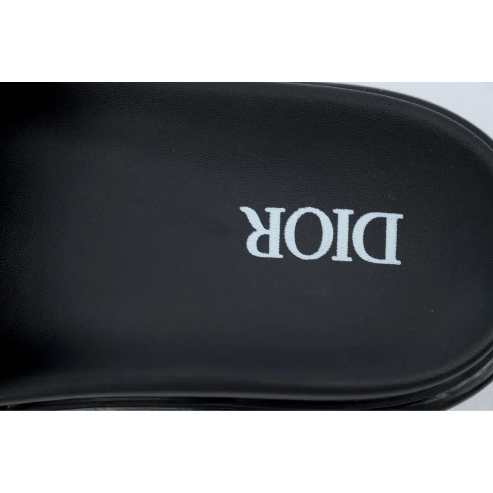 Dior Aqua Sandal Beige And Black Dior Oblique Jacquard