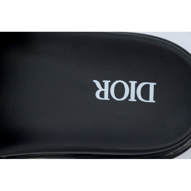 Dior Aqua Sandal Beige And Black Dior Oblique Jacquard