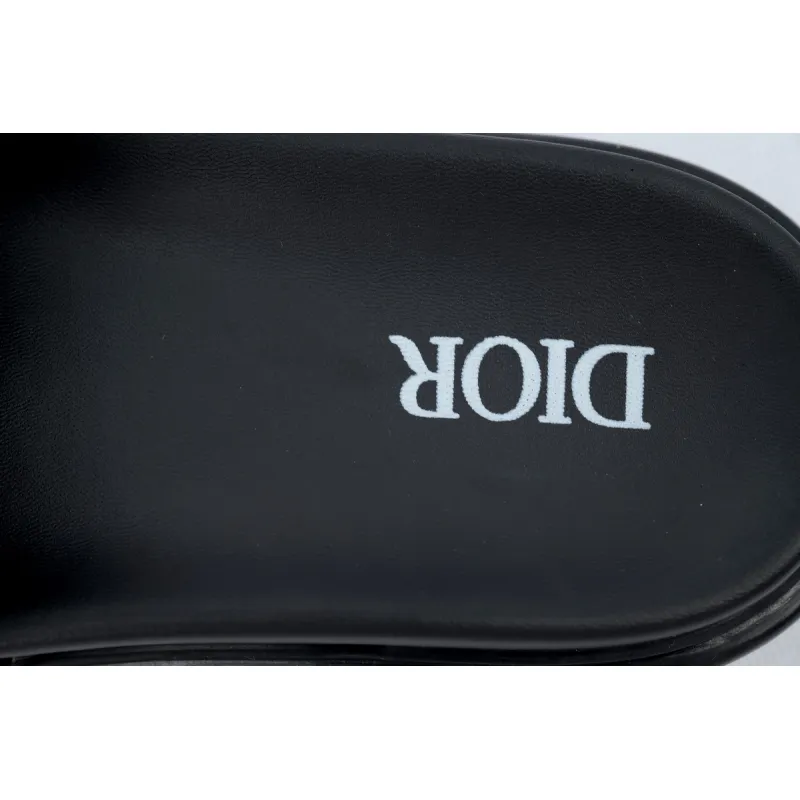 Dior Aqua Sandal Beige And Black Dior Oblique Jacquard