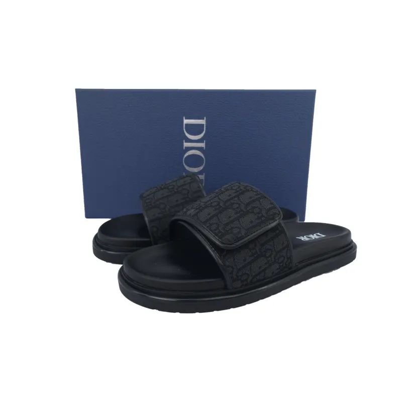 Dior Aqua Sandal Black Dior Oblique Jacquard