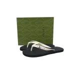 Gucci Slippers Striped Black And White