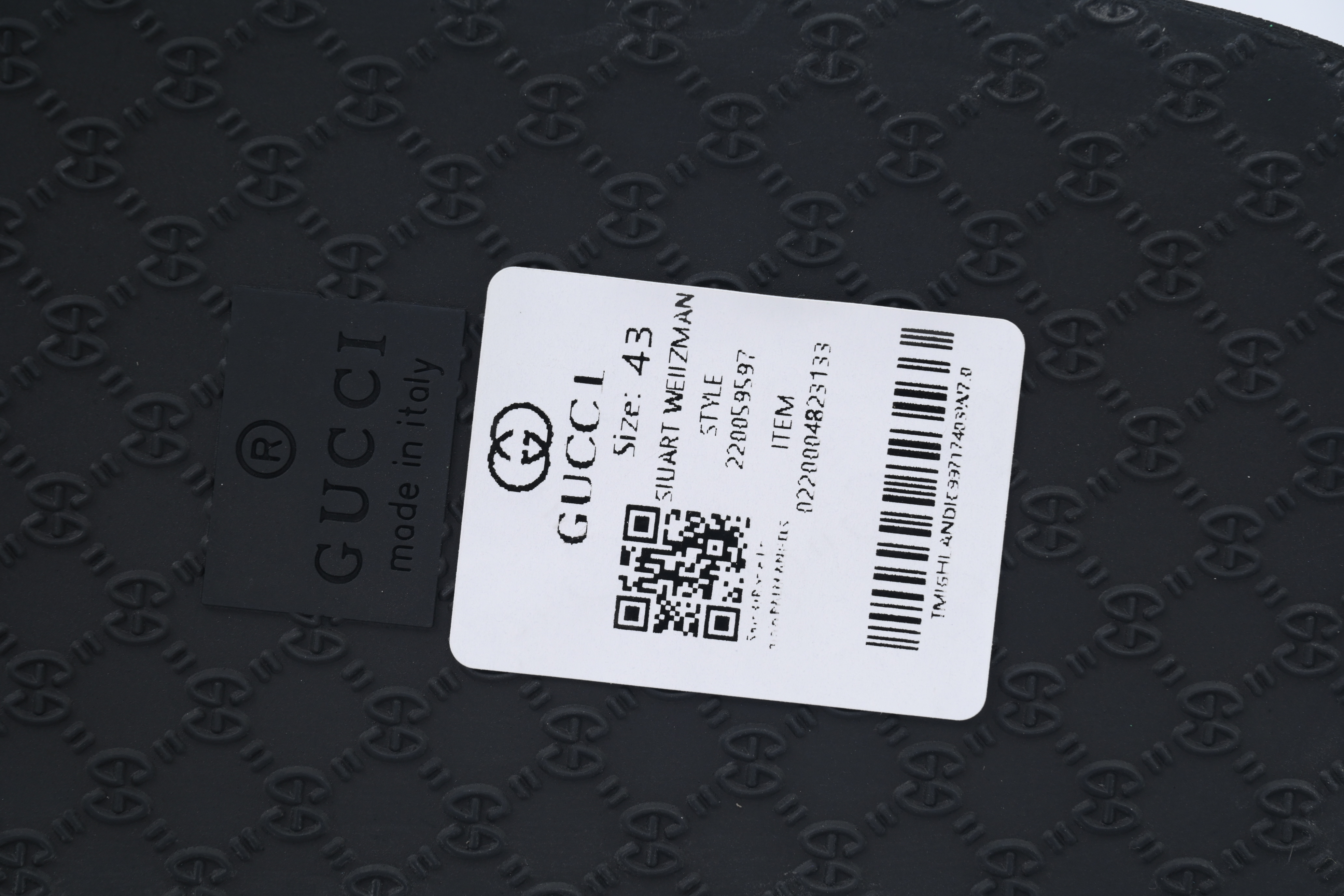 Gucci Slippers Striped Bottom Flower Black