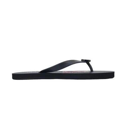 Gucci Slippers Striped Bottom Flower Black 02