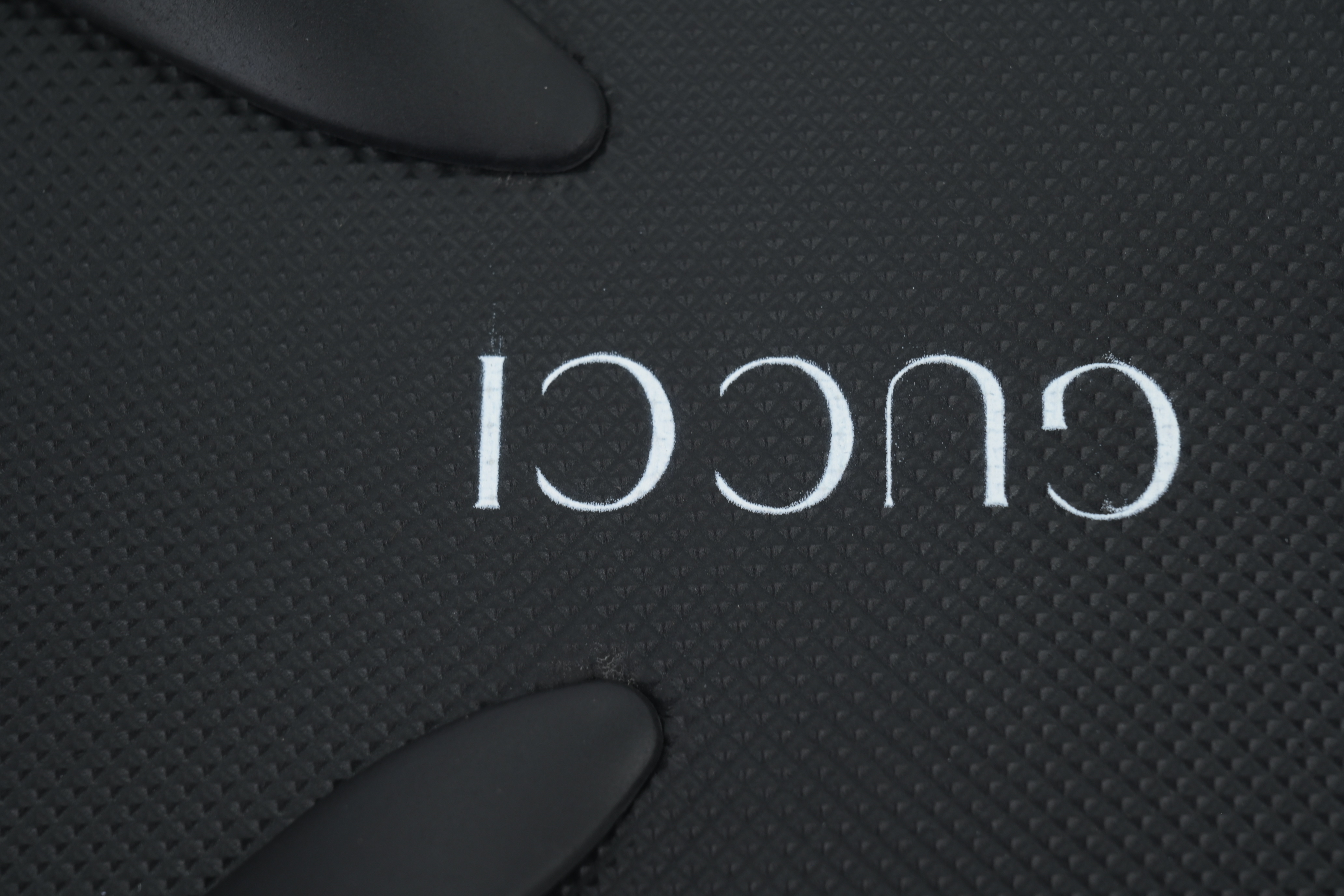 Gucci Slippers Striped Bottom Flower Black