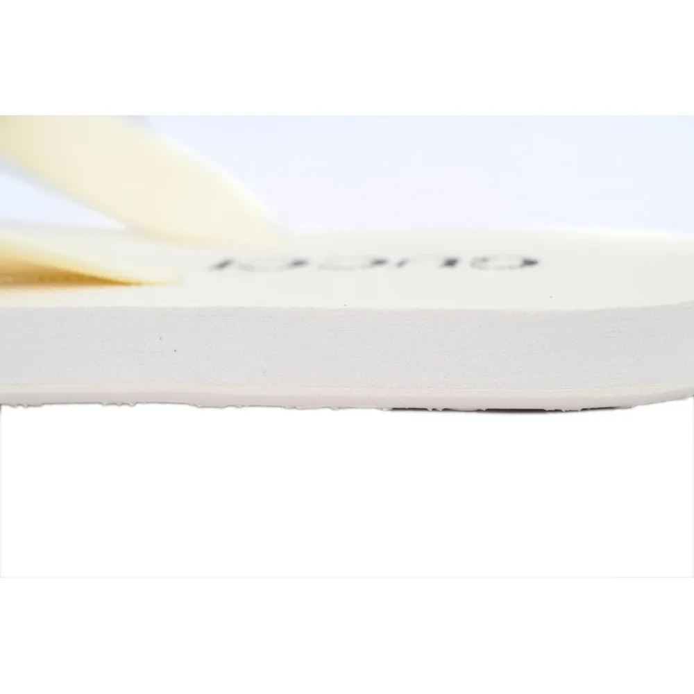 Gucci Slippers Striped Bottom Flower Rice White