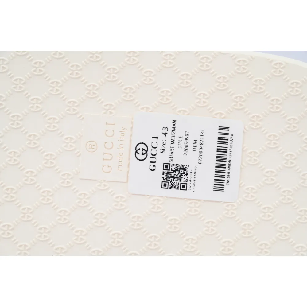 Gucci Slippers Striped Bottom Flower Rice White