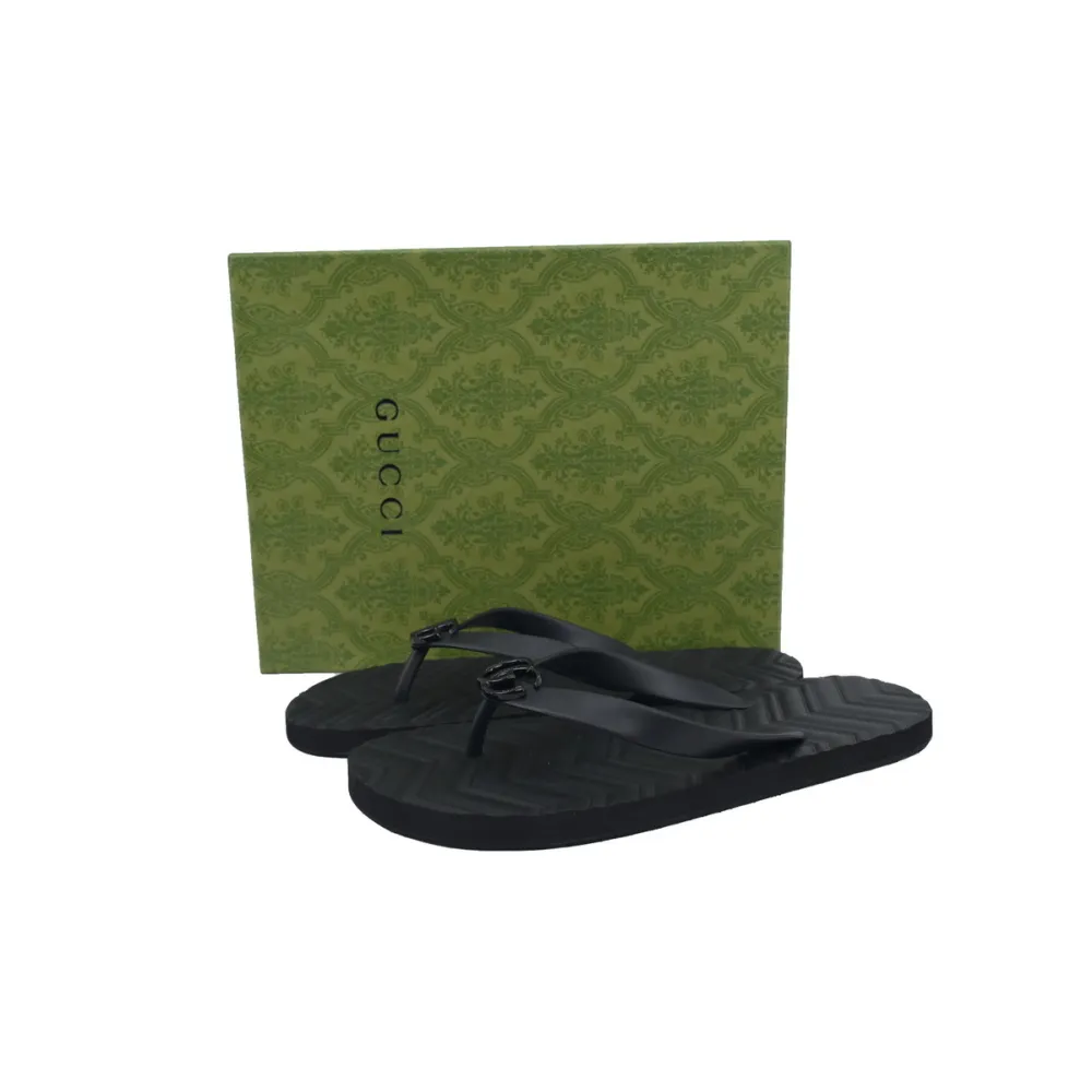 Gucci Slippers Striped Double Black