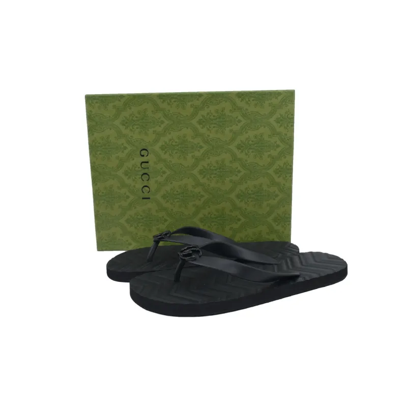Gucci Slippers Striped Double Black