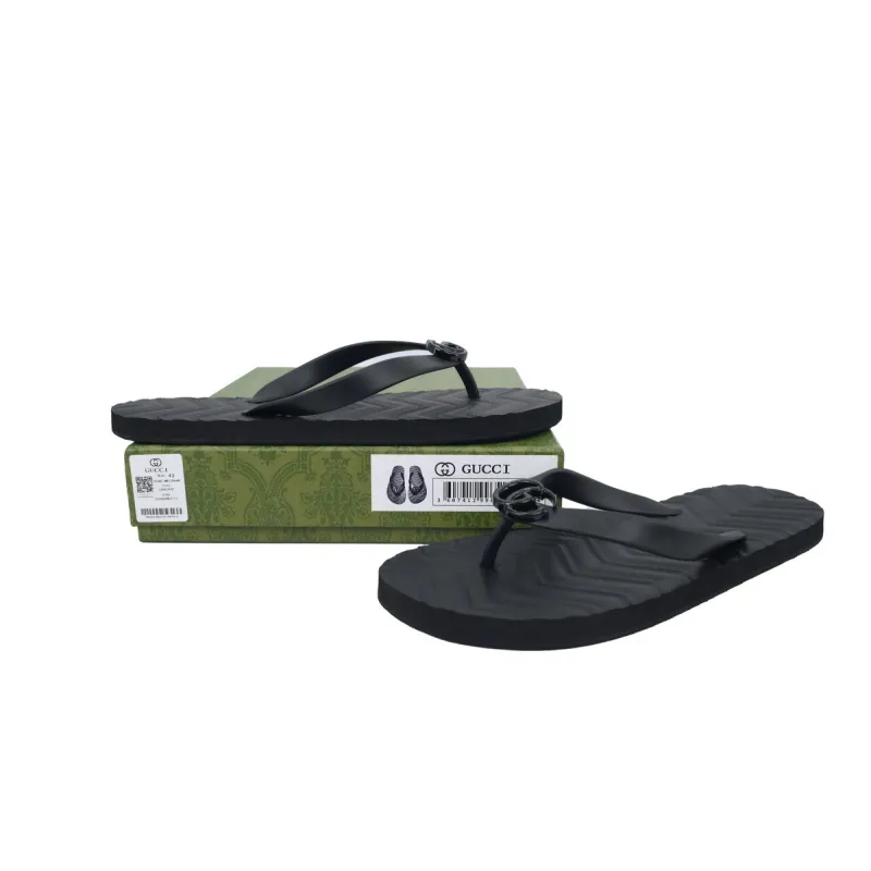 Gucci Slippers Striped Double Black