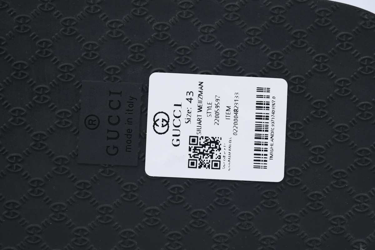 Gucci Slippers Striped Double Black