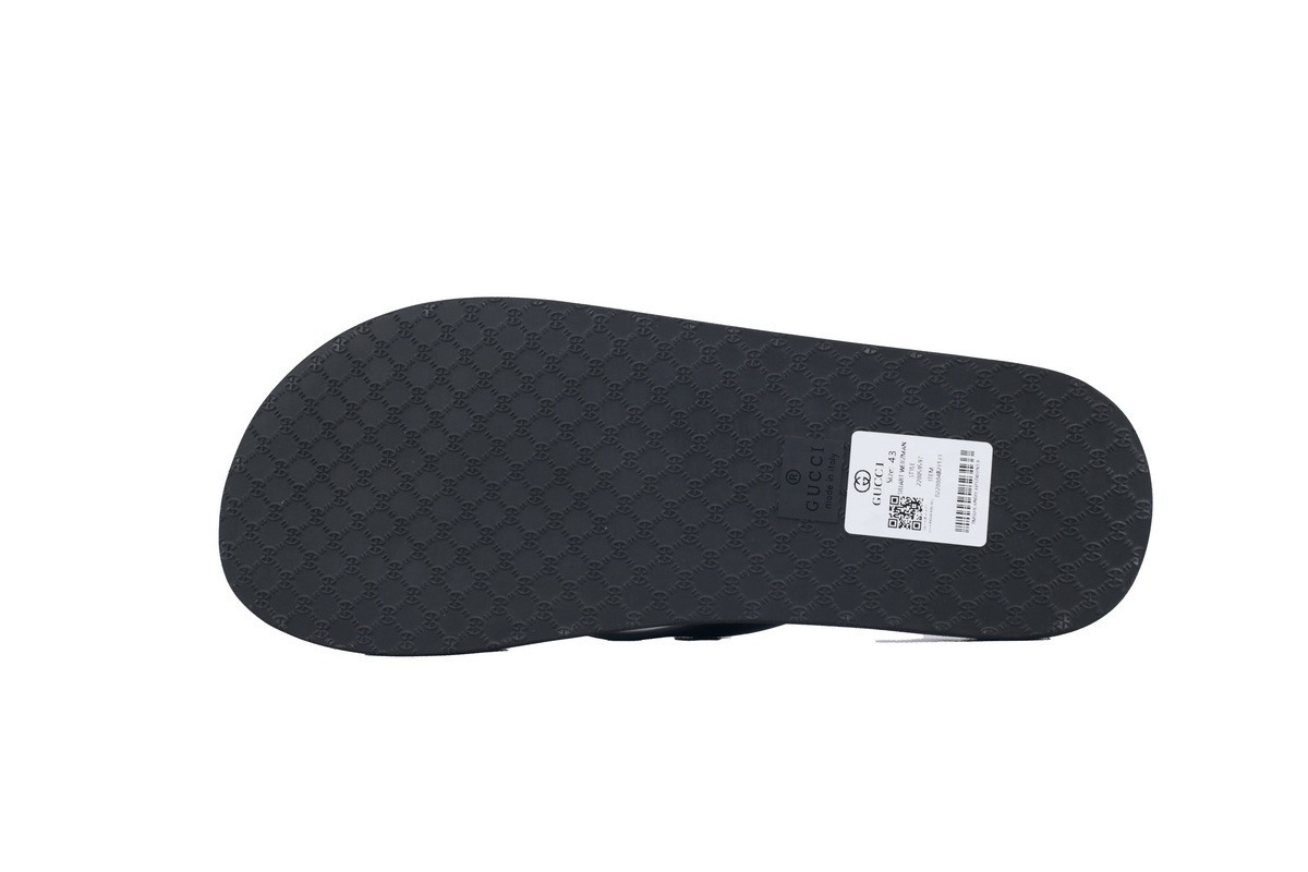 Gucci Slippers Striped Double Black