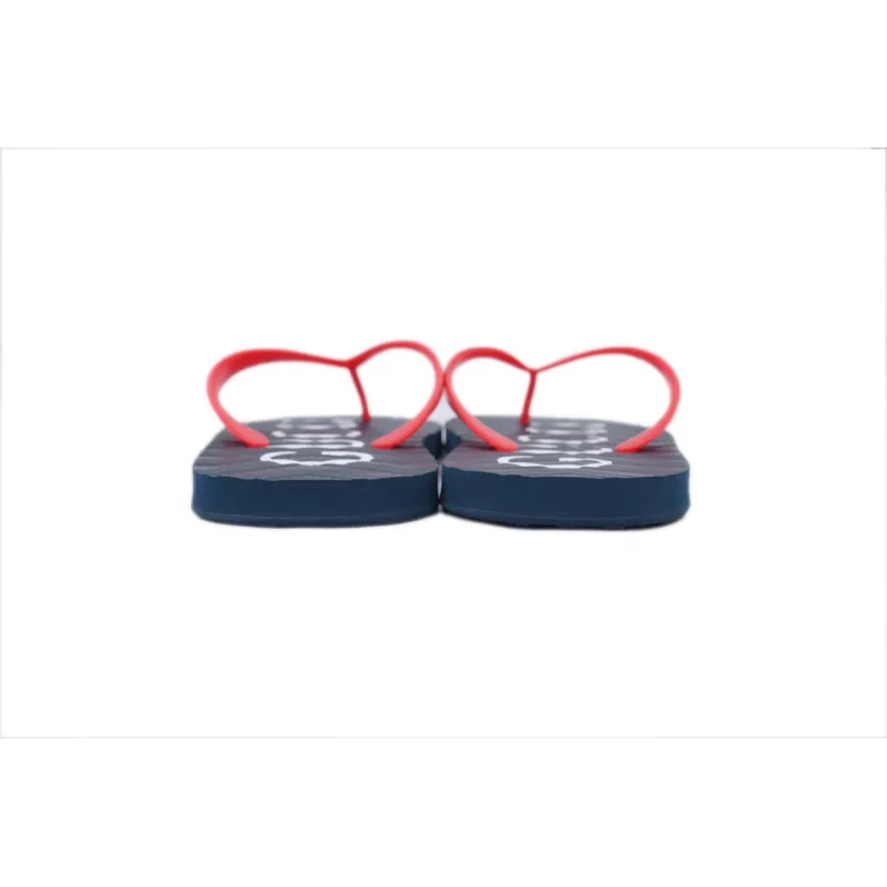 Gucci Slippers Striped Double Black And Red