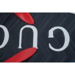 Gucci Slippers Striped Double Black And Red