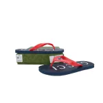 Gucci Slippers Striped Double Black And Red