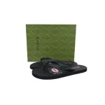 Gucci Slippers Striped Double G Black