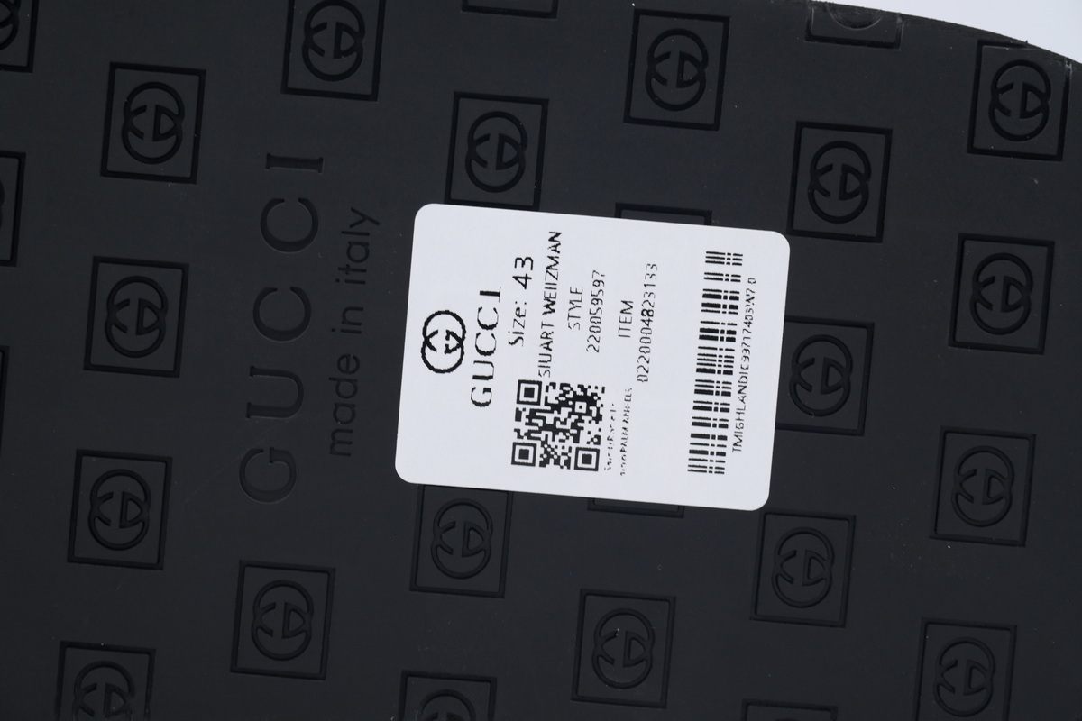 Gucci Slippers Striped Double G Black Green