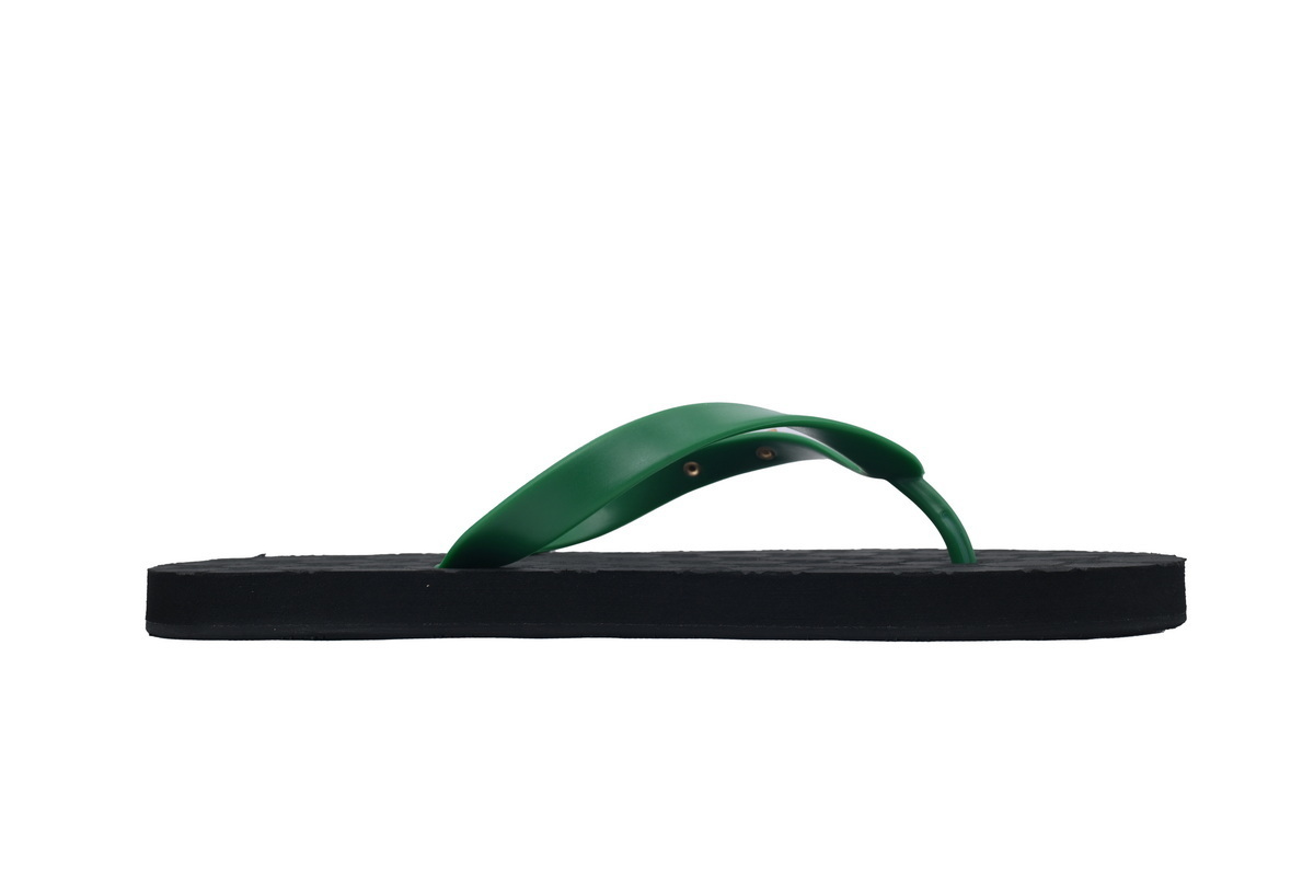 Gucci Slippers Striped Double G Black Green