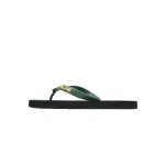 Gucci Slippers Striped Double G Black Green