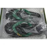 Gucci Slippers Striped Double G Black Green